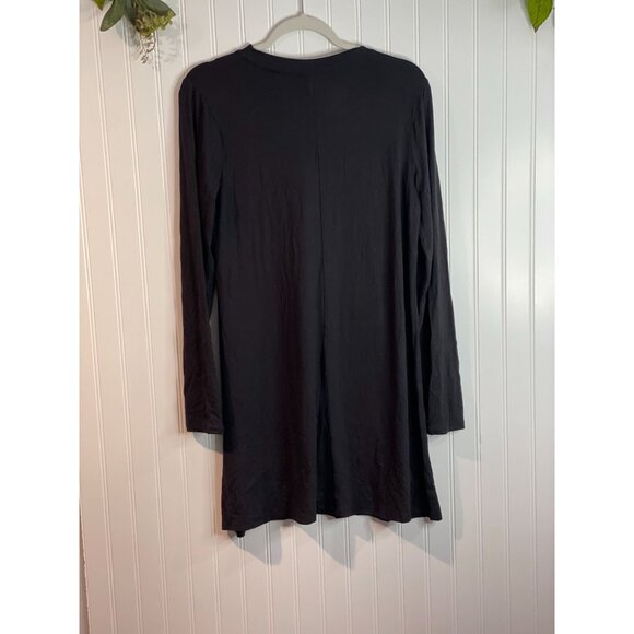 Maurices Long Sleeve Black A-Line Tunic Dress Medium Cotton Blend - Picture 2 of 8